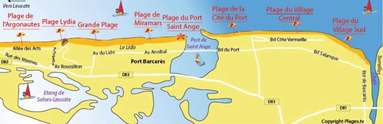 Chez Francoise Daire Le Barcarès Dış mekan fotoğraf